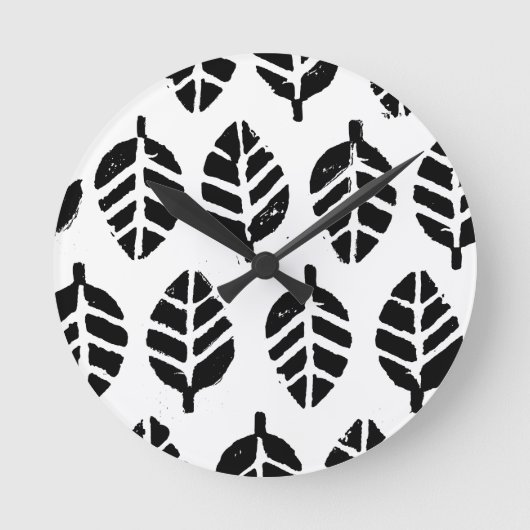 Bladeren Patroon Aardappel Print Wandklok (Voorkant)