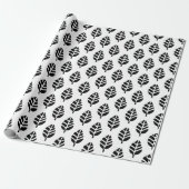 Bladeren Patroon Aardappel Print Wrapping Paper Cadeaupapier (Uitgerold)