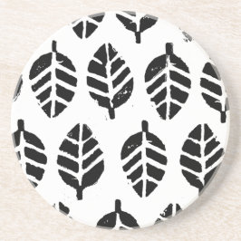 Bladeren Patroon Aardappel Print Zandsteen Onderzetter