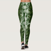 bladeren patroon bananblad design leggings (Achterkant)