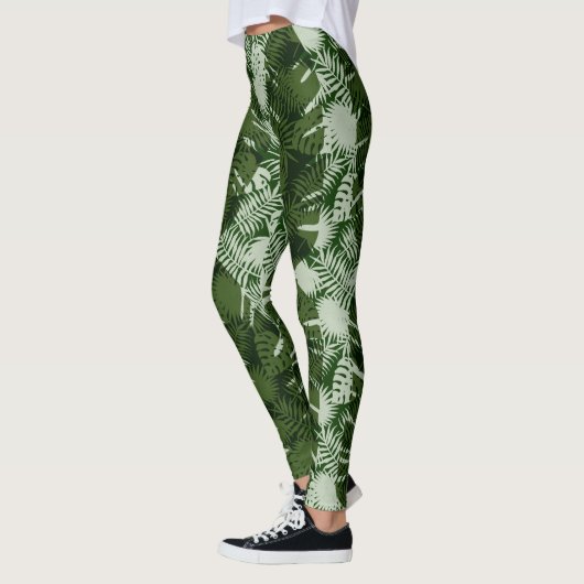 bladeren patroon bananblad design leggings (Links)