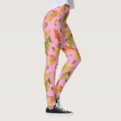 Bladeren Patroon Roze Leggings (Rechts)