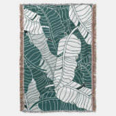  bladeren patroonachtergrond deken (Voorkant Verticaal)