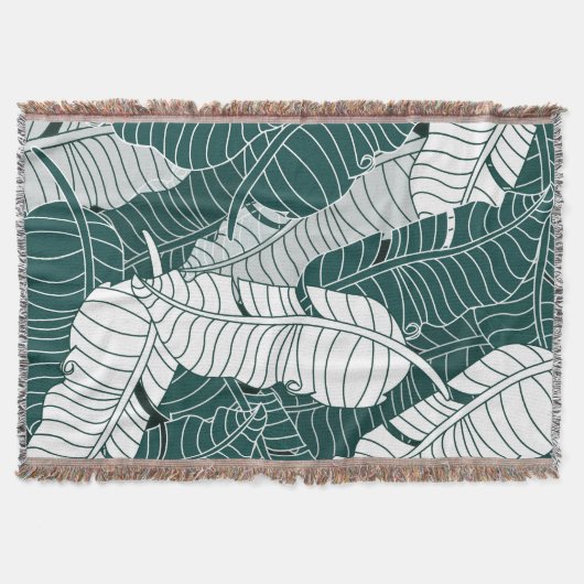  bladeren patroonachtergrond deken (Voorkant)