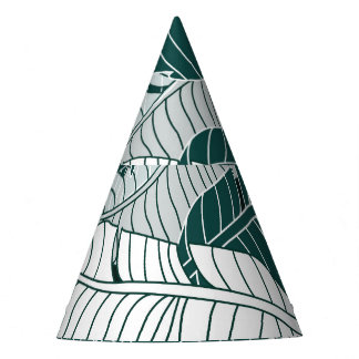  bladeren patroonachtergrond feesthoedjes