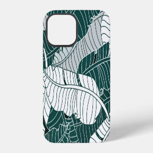 bladeren patroonachtergrond iPhone 12 hoesje