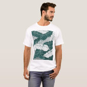 bladeren patroonachtergrond t-shirt (Voorkant volledig)