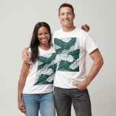 bladeren patroonachtergrond t-shirt (Unisex)