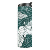  bladeren patroonachtergrond thermosbeker (Gedraaid links)