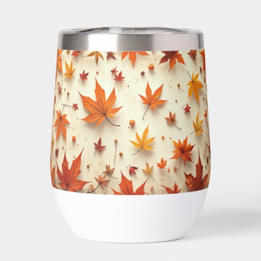 Bladeren pattereerde waterfles (Achterkant)