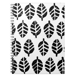 Bladeren Pattern Potato Print Spiraal Foto Notitie Notitieboek