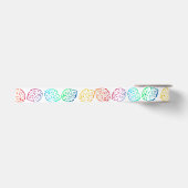 Bladeren Regenboog Satijnen Lint (Voorkant)