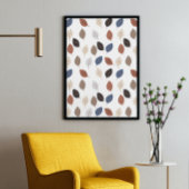 Bladeren Retro Fall Colors patroon Poster