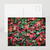 Bladeren - rood en groen briefkaart (Voorkant / Achterkant)