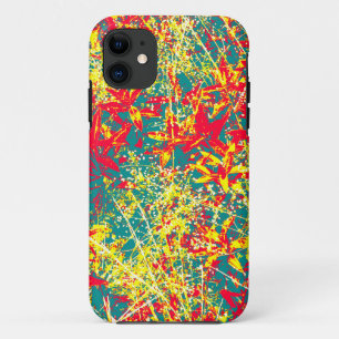 bladeren rood groen geel en wit Case-Mate iPhone case