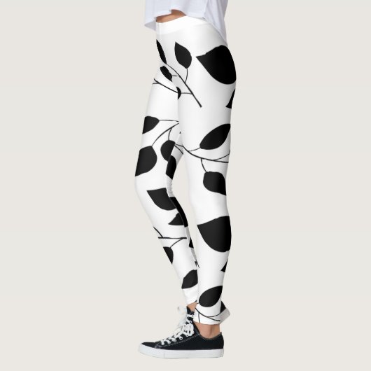 bladeren silhouet leggings (Links)