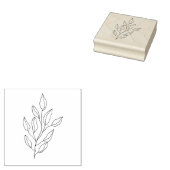 Bladeren Stamp Rubberstempel (Gestempeld)