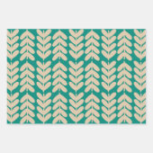 Bladeren & stengels Scandinavische Botanische Patr Inpakpapier Vel (Voorkant 2)