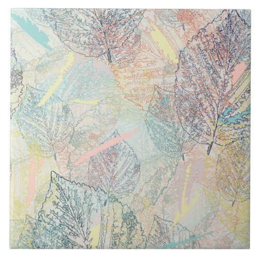 Bladeren. Tegeltje (Voorkant)