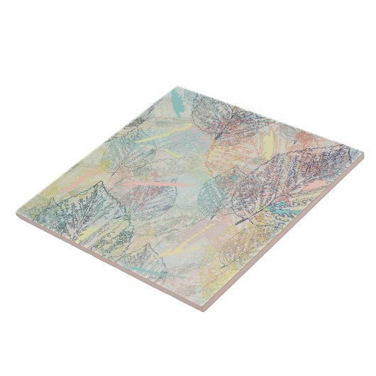 Bladeren. Tegeltje (Zijkant)