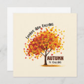 Bladeren vallen, de herfst roept – gezellige Herfs (Voorkant / Achterkant)