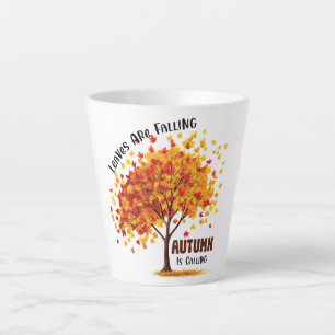Bladeren vallen, de herfst roept – gezellige Herfs Latte Mok