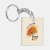 Bladeren vallen, de herfst roept – gezellige Herfs Sleutelhanger (Voorkant Links)