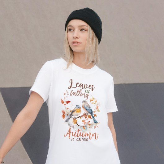 Bladeren vallen De herfst roept, Herfst vibes T-shirt