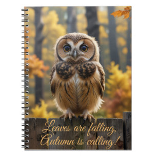 Bladeren vallen, de herfst roept notitieboek