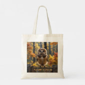 Bladeren vallen, de herfst roept tote bag (Achterkant)