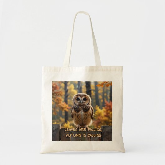 Bladeren vallen, de herfst roept tote bag (Voorkant)