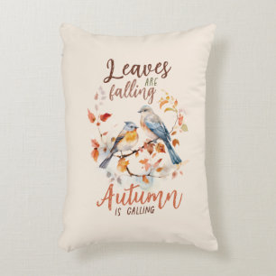 Bladeren vallen - grillige Herfst Birds & Foliage Accent Kussen