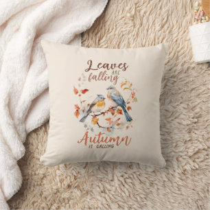 Bladeren vallen - grillige Herfst Birds & Foliage Kussen