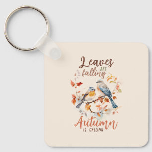 Bladeren vallen - grillige Herfst Birds & Foliage Sleutelhanger