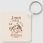 Bladeren vallen - grillige Herfst Birds & Foliage Sleutelhanger (Achterkant)