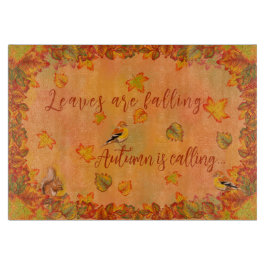 Bladeren vallen herfst is Calling Board Snijplank
