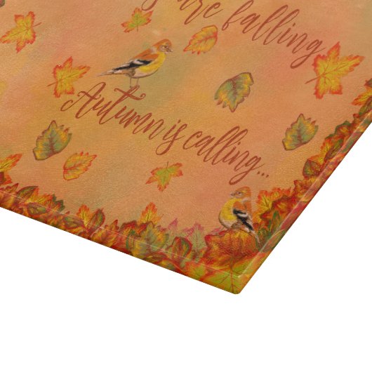 Bladeren vallen herfst is Calling Board Snijplank (Hoek)