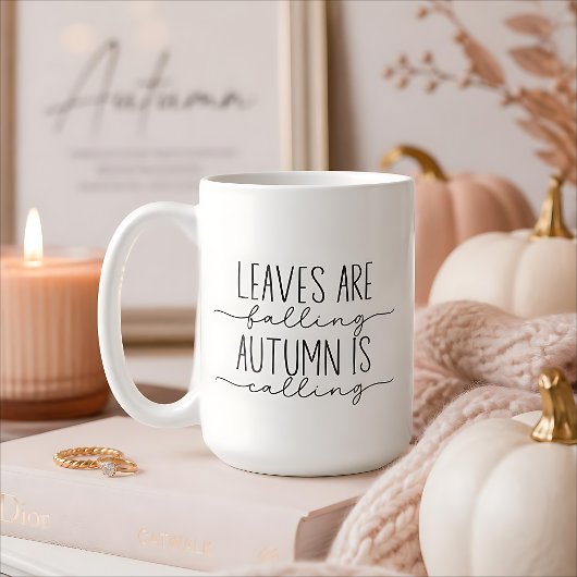 Bladeren vallen, herfst is in aantocht Herfst mok