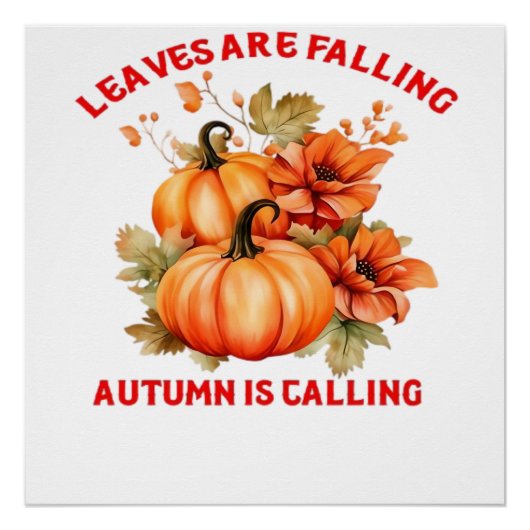 Bladeren vallen, herfst roept Design Classi Perfect Poster (Voorkant)