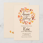 Bladeren vallen kaart (Voorkant / Achterkant)