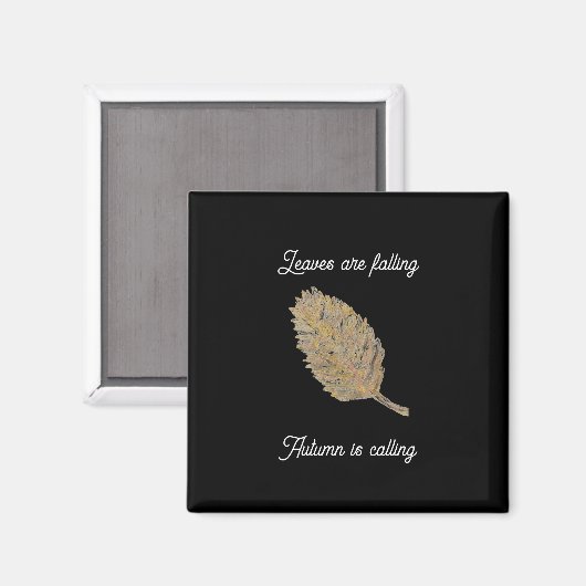 Bladeren vallen onder zwarte magneten (Voorkant / Achterkant)