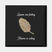 Bladeren vallen onder zwarte magneten