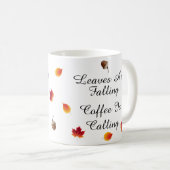 Bladeren vallen op maat koffie Mok (Voorkant rechts)