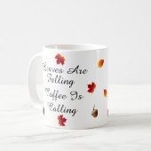 Bladeren vallen op maat koffie Mok (Voorkant links)