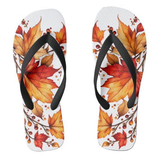 Bladeren vallen teenslippers (Voetbed)