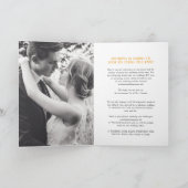 Bladeren vallen verliefd bruiloft livestream foto aankondiging (Binnen)