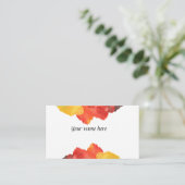 Bladeren vallen visitekaartje (Staand voorkant)