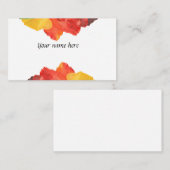 Bladeren vallen visitekaartje (Voorkant / Achterkant)