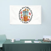 Bladeren vallen weg en pompoen bellen spandoek (Beurs)