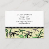 Bladeren van bamboe, schoffels, bloemenborst, bloe visitekaartje (Achterkant)